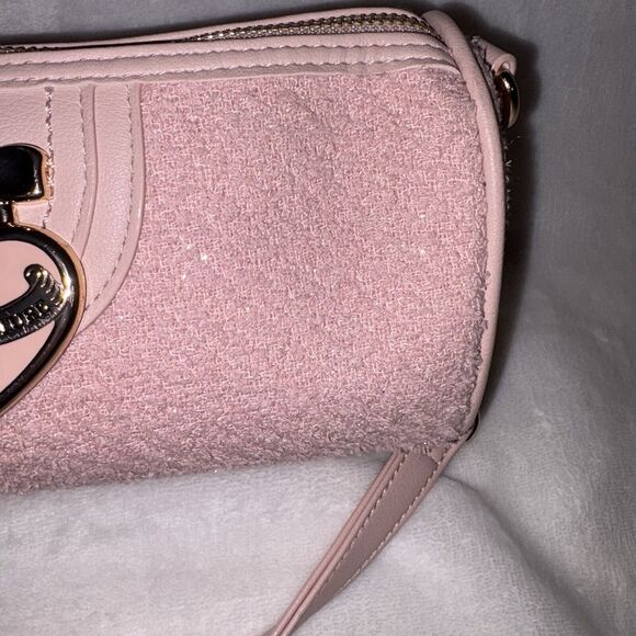 Juicy Couture Pink Clay Precious Moments Roll Bag Bow Mini Crossbody NWT - Picture 3 of 11